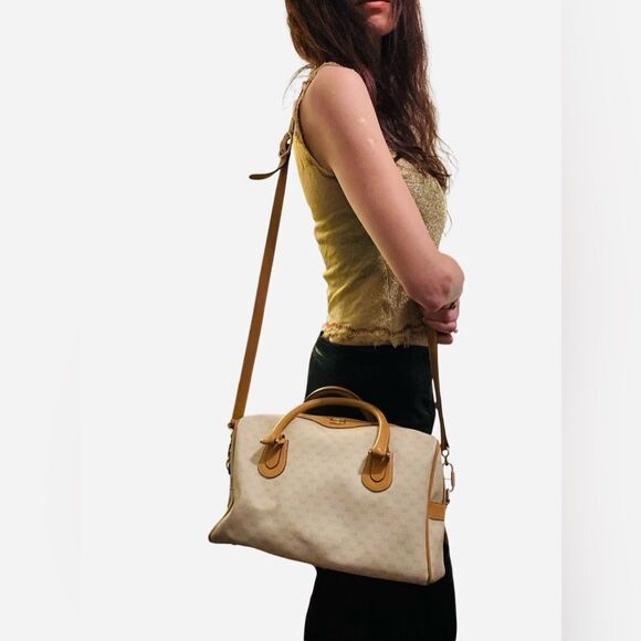 Gucci brown gg golden logo Boston bag - Picture 3 of 16